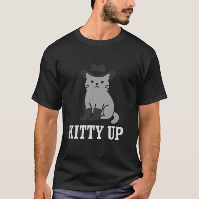 T-shirt T-ShirtCowboy Cat Kitty Up Classic Cowboy Western  (Devant)