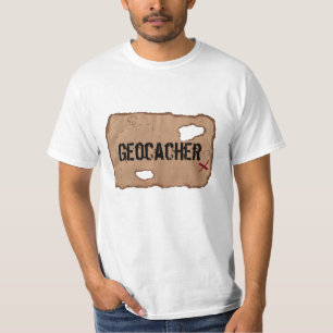 T-shirt T-shirts: Geocacher (Carte des trésors). Blanc