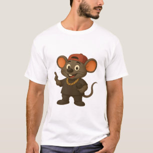 T-shirt T-ShirtT-Shirt, Carton Rapper Souris