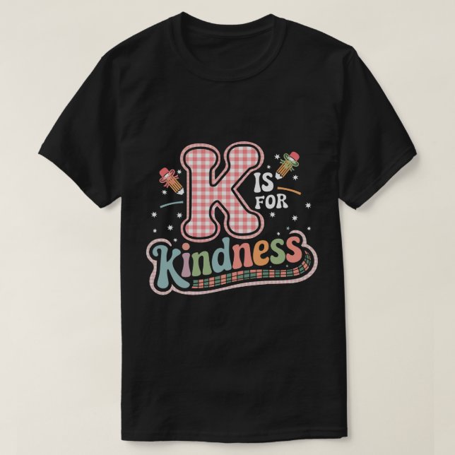 T-shirt TA38-K Est Pour Kindness mignon Enseignant Crayon  (Design devant)