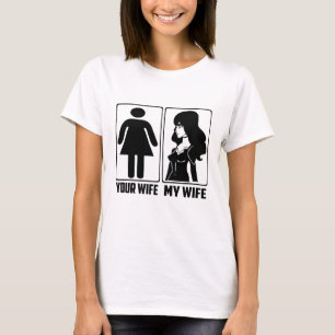 T-shirt Ta Femme Ma Femme Superhero Drôle