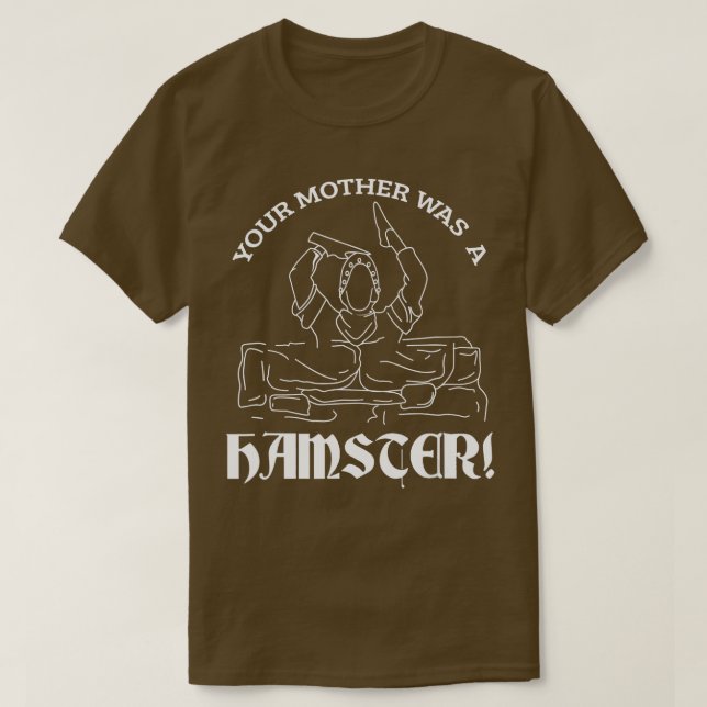 T-shirt Ta Mère Était Un Hamster Funny Humour Britannique (Design devant)