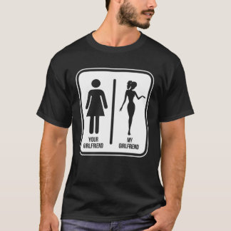 T-shirt Ta petite amie contre ma petite amie