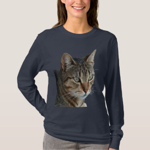 T-shirt Tabby Cat Étonnant Fermer Portrait Vector