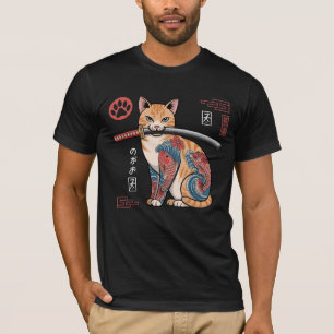 T-shirt Tabby Cat Orange Stylisé avec complexe