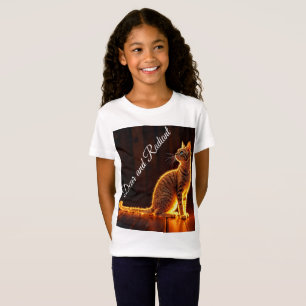 T-Shirt Tabby chatte moderne yeux bleu imaginaire art