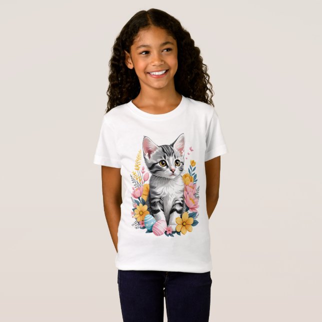 T-Shirt Tabby de Pâques (Devant entier)