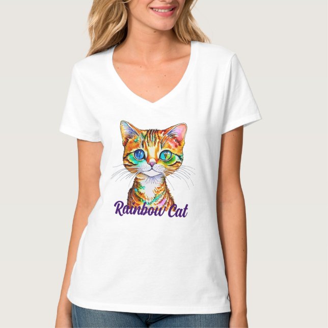 T-shirt Tabby Kitty toujours coloré (Devant)