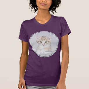 T-shirt Tabby Orange Kitten Peinture - Art Chat original