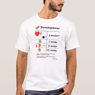T-shirt Table de croissance foetale (copie noire)