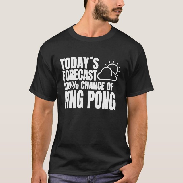 T-shirt Table de ping-pong, ping-pong (Devant)
