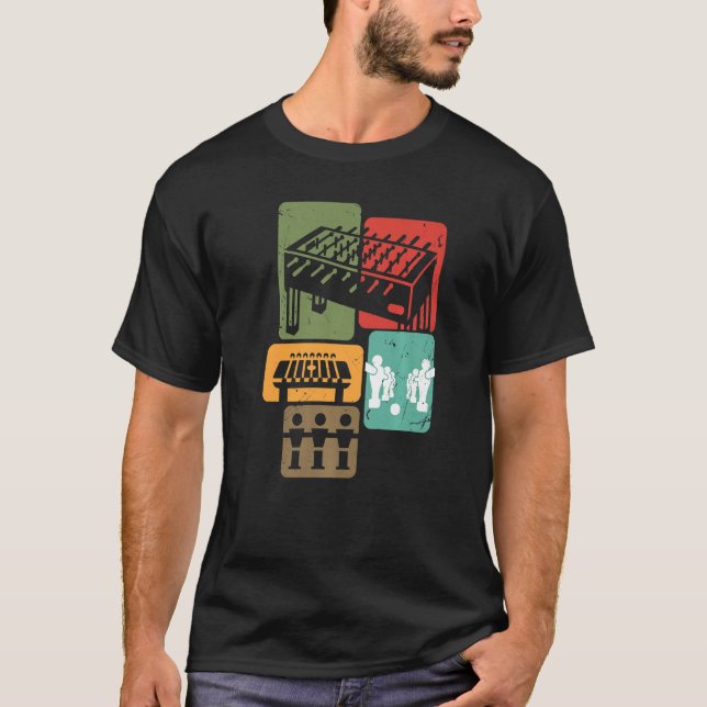 T-shirt Table Football Joueur de football Retro Boys Foosb (Devant)
