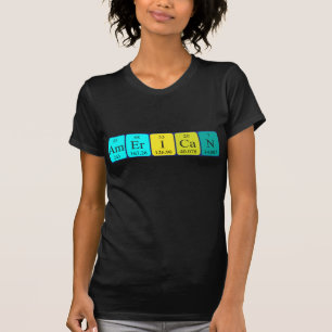 T-shirt Table périodique américaine chemise patriotique