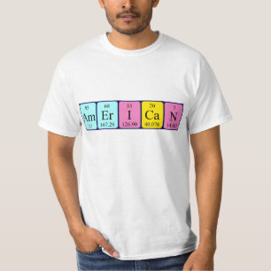 T-shirt Table périodique américaine chemise patriotique
