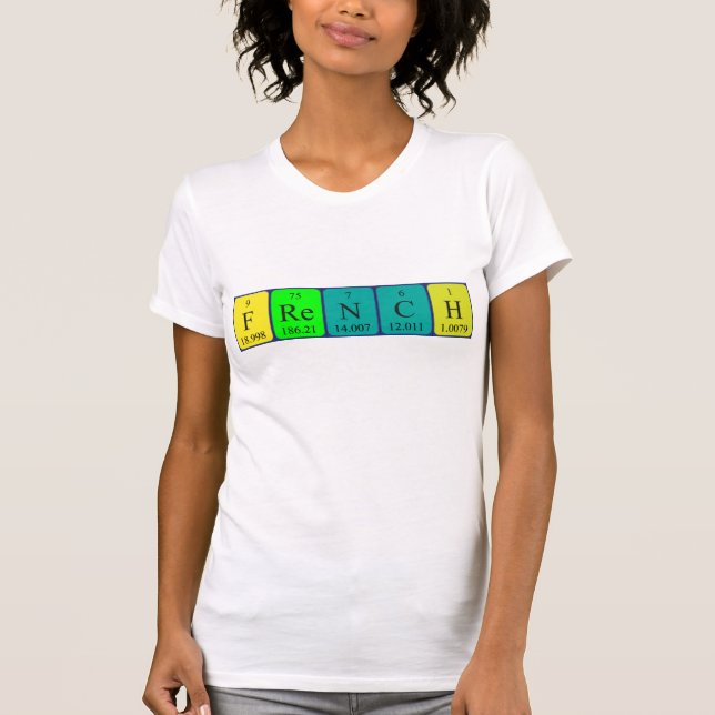 T-shirt Table périodique française chemise patriotique (Devant)