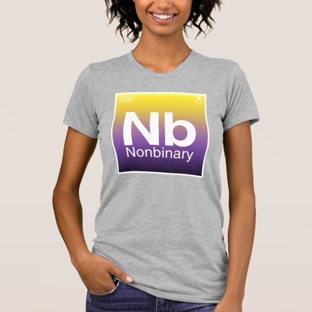 T-shirt Table périodique non binaire (Devant)