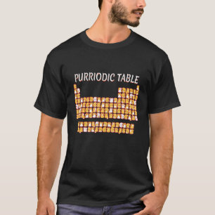 T-shirt Table Purriodique Cute Chat Jeu de Table Périodiqu