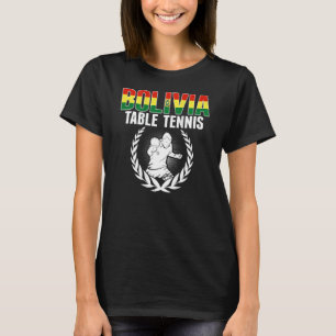 T-shirt Table Tennis Bolivie Supporter de Ping Pong boli