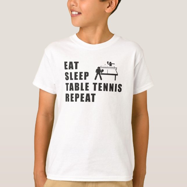 T-shirt Table Tennis Paddle Ping Pong Répéter l'idée cadea (Devant)