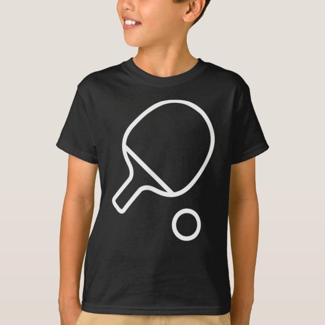 T-shirt Table Tennis Racket And Ball Retro Ping Pong (Devant)