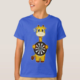 T-shirt Tableau de bord des fléchettes de girafe