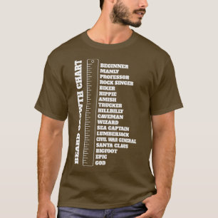 T-shirt Tableau de croissance de la barbe de l'amoureux de