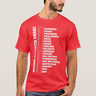 T-shirt Tableau de croissance de la barbe Lover Mens Beard