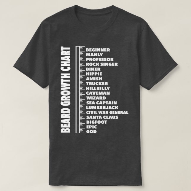 T-shirt Tableau de croissance de la règle de longueur de b (Design devant)