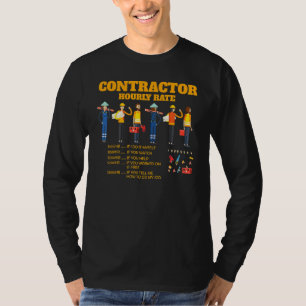T-shirt Tableau des prix horaires de l'entrepreneur Main-d