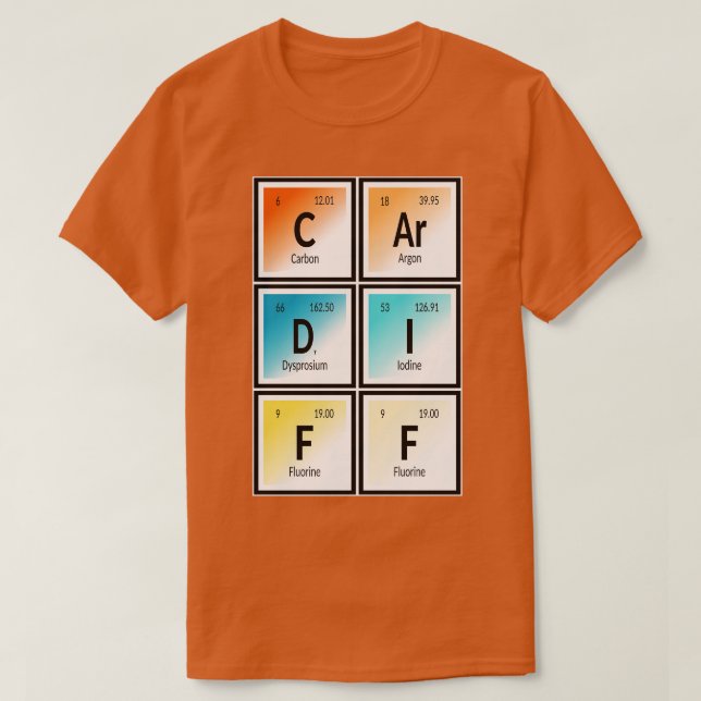 T-shirt tableau diff des éléments 1 (Design devant)