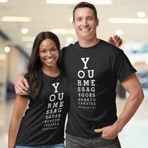 T-shirt Tableau d'opticien de vue amusant avec message per