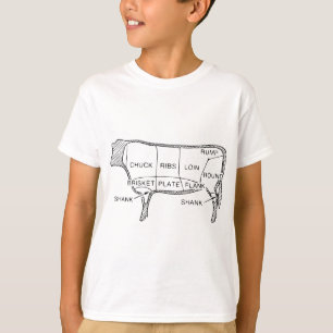 T-shirt Tableau du boucher de vache (2)