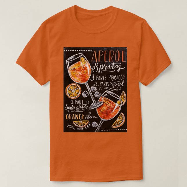 T-shirt Tableau noir Aperol Spritz (Design devant)