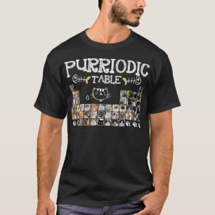 T-shirt Tableau périodique Chat Funny Chat Chimie Table de