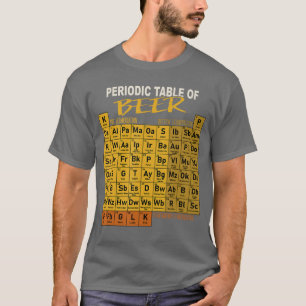 T-shirt Tableau Périodique De Bière Style De Bière Artisan