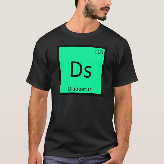 T-shirt Tableau Périodique De Chimie De Mème De Diabeetus (Devant)