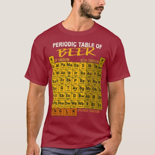 T-shirt Tableau Périodique De La Bière - Style Bière Artis (Devant)