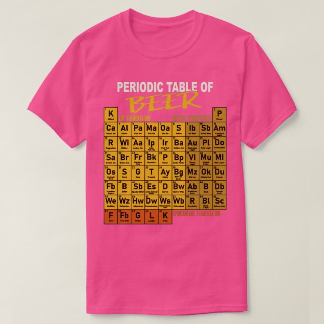 T-shirt Tableau Périodique De La Brasserie Beer Craft Styl (Design devant)