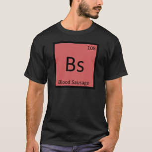 T-shirt Tableau périodique de la chimie des boudins noirs