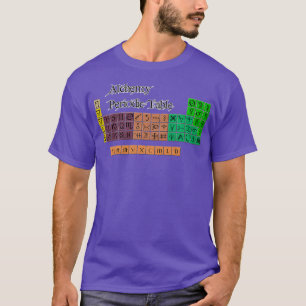 T-shirt Tableau périodique de l'alchimie