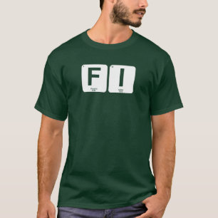 T-shirt Tableau périodique de l'indépendance financière