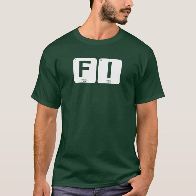 T-shirt Tableau périodique de l'indépendance financière (Devant)