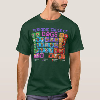 T-shirt Tableau périodique des chiens animal de compagnie