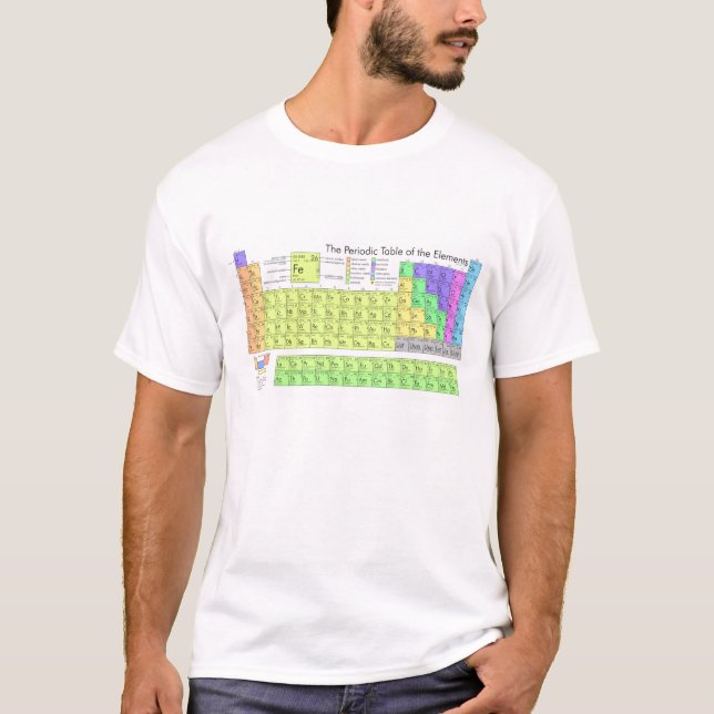 T-shirt Tableau périodique des éléments (Devant)