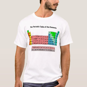 T-shirt Tableau périodique des éléments 2016