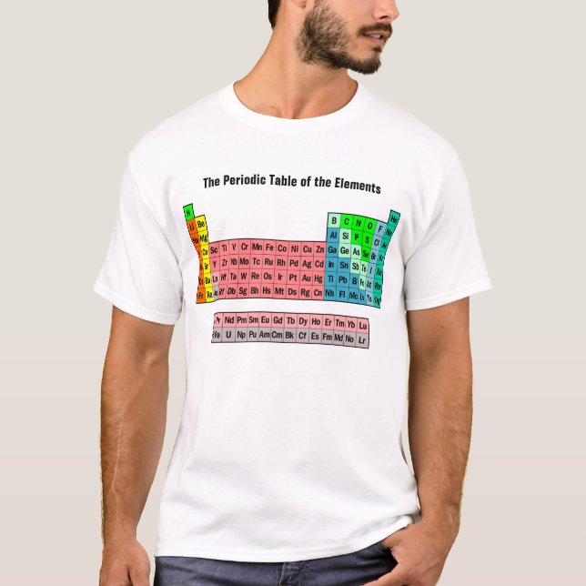 T-shirt Tableau périodique des éléments 2016 (Devant)