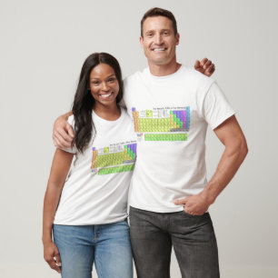 T-shirt Tableau périodique des éléments colorés