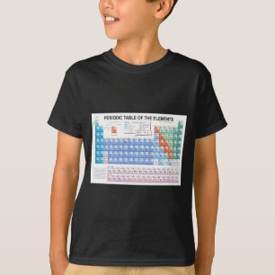 T-shirt Tableau Périodique Des Éléments Entièrement Mis À 