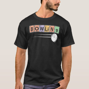 T-shirt Tableau Périodique Des Éléments Joueur De Bowling 