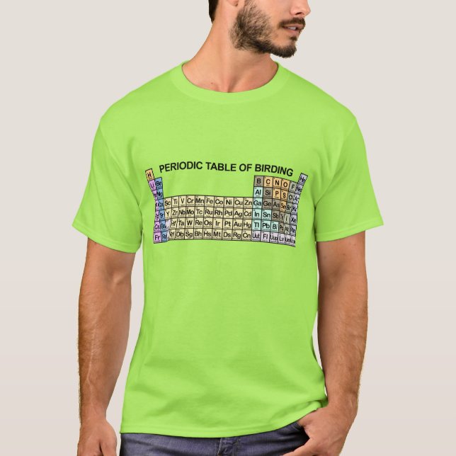T-shirt Tableau périodique des oiseaux (Devant)
